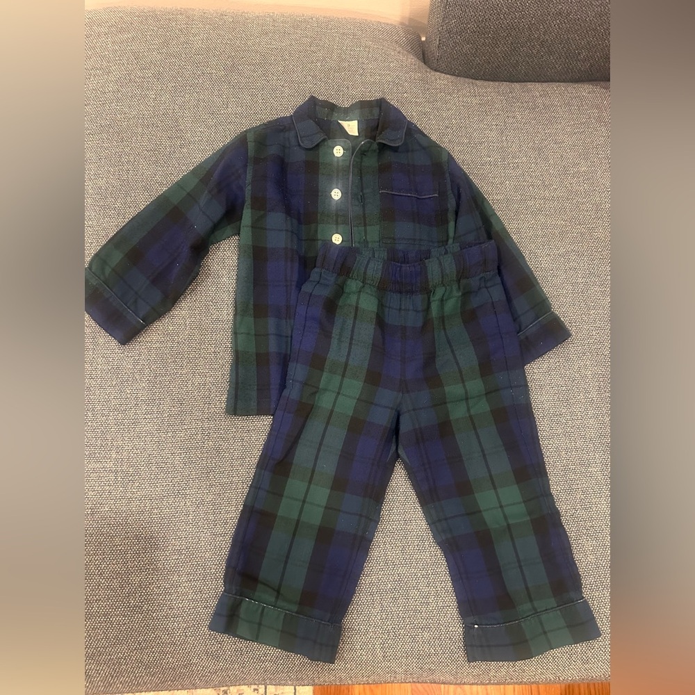 J Crew Crewcuts blackwatch plaid flannel pajamas - 2T